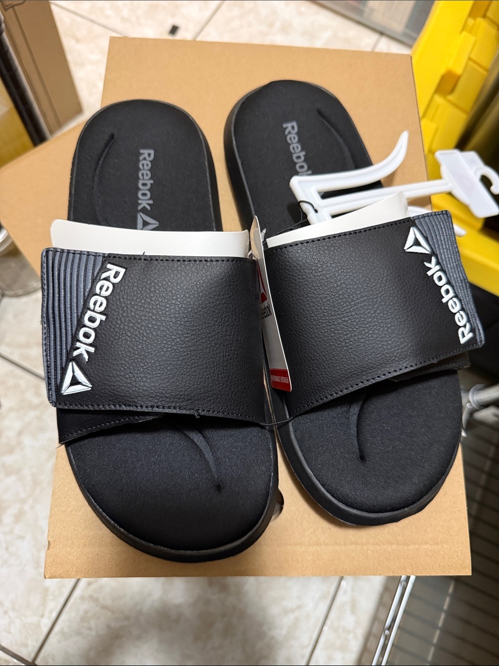 Reebok Black Casual Slides men size 9